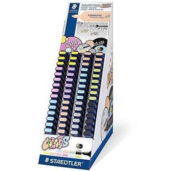 STAEDTLER 364 CCA60. Rotuladores fluorescentes. Expositor con 60 unidades de 10 colores variados.