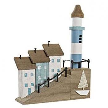 Figura Decorativa Faro Mediterráneo Azul 24 x 8 x 30 cm DKD Home Decor