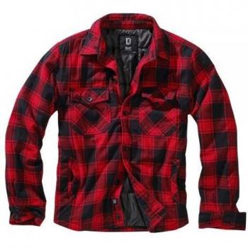 Brandit Lumberjacket Between-seasons Jacket Black Red, Size XXL