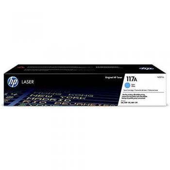 HP 117A W2071A, Cian, Cartucho Tóner Original, de 700 páginas, para impresoras HP Color Laser Serie 150, MFP 178 y 179