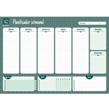 Planificador Semanal Grafoplas Verde A3