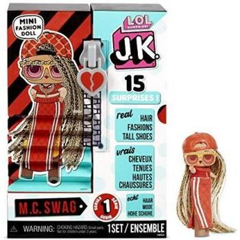 LOL Surprise JK Mini Muñeca de Moda - 15 Sorpresas, Ropa y Accesorios - Coleccionable - M.C. Swag
