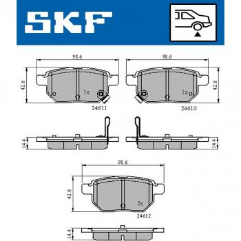 Juego de pastillas de freno SKF VKBP 90282 A