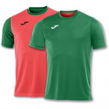 Joma Camiseta Combi Reversible Verde-Naranja M/C - Camiseta técnica de Manga Corta, Unisex, Verde -
