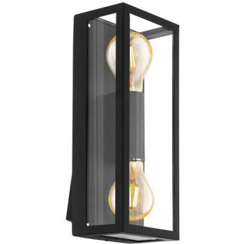 Aplique de exterior EGLO Alamonte 1, 2 luces rectángulo, E27, 2x60W
