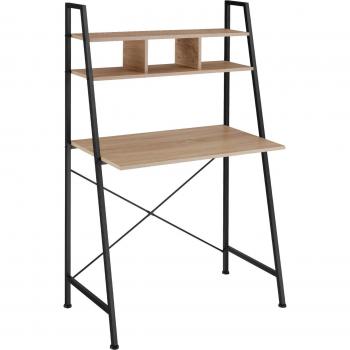Escritorio Exeter Tectake 85,5 x 46,5 x 140 cm | Mesa de escritorio de estilo industrial | Tableros estables de aglomerado con recubrimiento protector de melamina | Estructura de