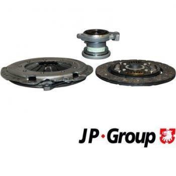 Kit de embrague JP GROUP 1230403110 con disco de embrague, plato de presión y rodamiento de liberación, diseñado para vehículos específicos, fabricado con materiales de alta calidad para un rendimiento óptimo y durabilidad