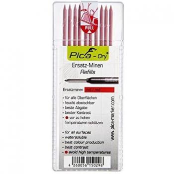 Pica 4031P - Set de 10 Minas Dry en Color Rojo