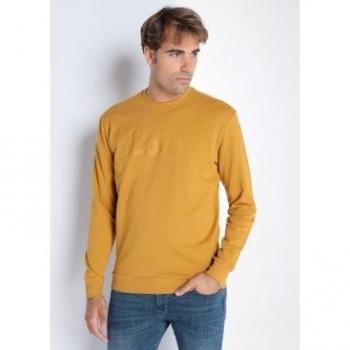 Sudadera cuello caja mostaza Lois Jeans para hombre - Modelo exclusivo de la colección LOIS JEANS
