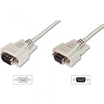 Digitus DB9 Serial Extension Cable 2m, Beige, Male/Female
