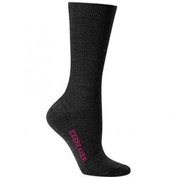 Icebreaker Lifestyle Ultra Light Crew - Calcetines para Mujer, Color Jet HTHR, Talla M