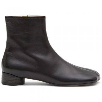 MM6 Maison Margiela Women's Leather Ankle Boots in Black | Size 38 | S59WU0236P3628T8013