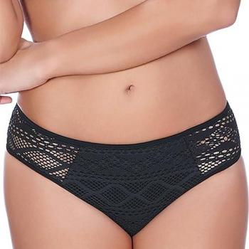 Freya Women's Sundance Hipster Bikini Brief - Black Crochet Nylon - Size X-Large