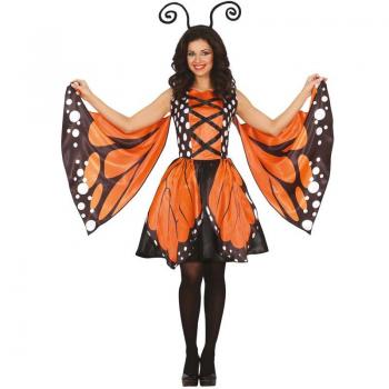 Guirca Disfraz de Mariposa naranja para mujer