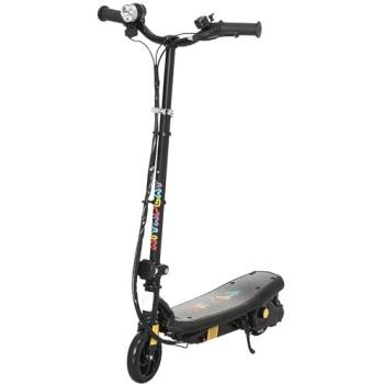 Patinete Eléctrico Plegable para Niños de 7-14 Años, Max. 12 km/h, Motor 120 W, Autonomía 10 km, Manillar Ajustable, Faro LED y Freno -