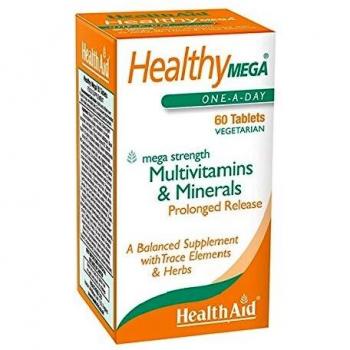 Health Aid Healthy Mega - Multivitaminas y Minerales, 60 Cápsulas