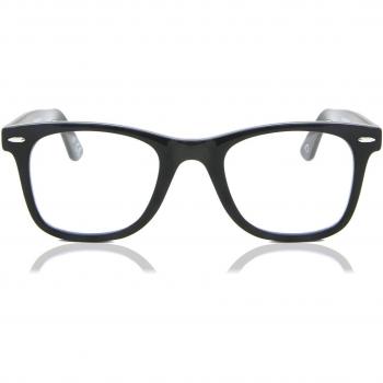 Square Full Rim Plastic Men's Prescription Glasses - Black - Size 50 - Blue Light Block Available - SmartBuy Collection