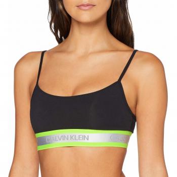 Calvin Klein Unlined Bralette Parte de arriba de bikini, Negro