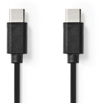 Cable USB tipo C de 1 metro en color negro