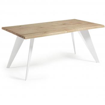Kavehome Mesa Koda 180x100, Epoxy Blanco Roble Natural