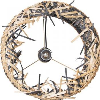 Lámpara de Techo Alexandra House Living Marrón Natural Ratán Fibra Natural 40 W 36 x 73 x 29 cm