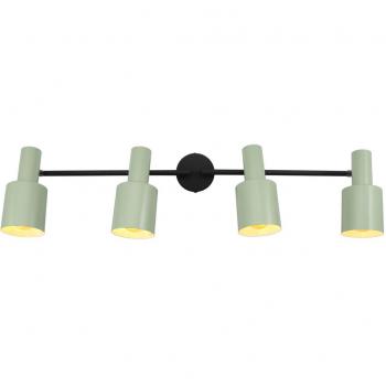 Foco de Techo Ovelia, 4 Luces, Verde/Negro, Hierro