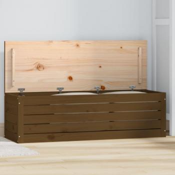 Caja de almacenamiento de miel 109x36,5x33cm Pino macizo Marrón