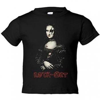 Camiseta niño Rock Art Kiss Mona Lisa - Negro, 12-14 años