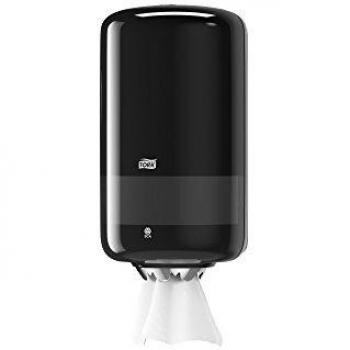 Tork 558008 Dispensador mini de alimentación central Elevation / Soporte de papel mecha compatible con el sistema M1 / Negro