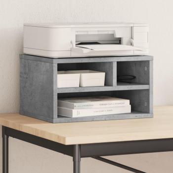 Soporte de impresora madera ingeniería 40x32x22,5 cm Color Blanco, Negro, Gris hormigón