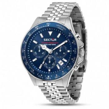 Reloj Hombre Sector 230 Chronógrafo de Cuarzo, Acero Inoxidable, Esfera Azul, 100M R3273661032