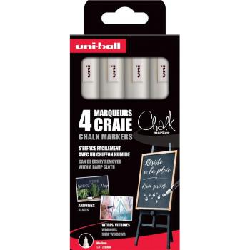 Rotuladores de tiza Uniball PWE 5M (Blanco)