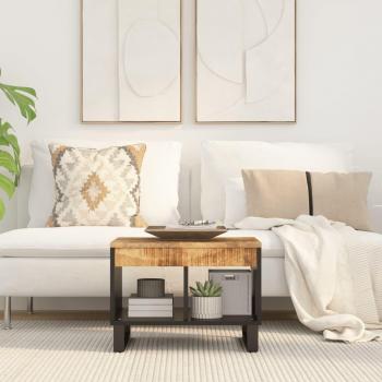 Mesa de centro de madera maciza mango 55x50x40 cm vidaXL - Marrón claro, Marrón, Multicolor Mesita de Salón o Comedor o Auxiliar Mesa de Café Meuble Salón