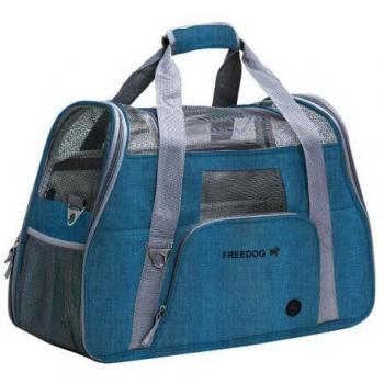 Transportín Crossworld Azul para Mascotas Pequeñas de hasta 5 kg