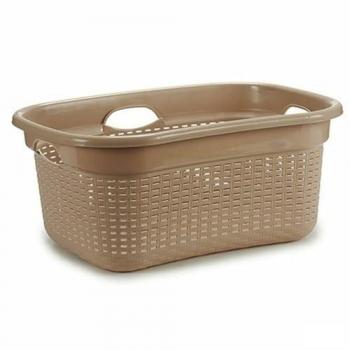 Cesto para la Ropa Kipit Beige Plástico 25 L 42,5 x 25,5 x 63,5 cm (12 Unidades)