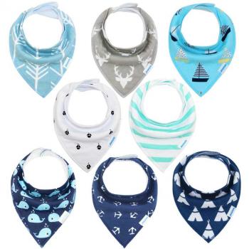 Yoofoss Baberos Bandana Bebé, Baberos Absorbente y Suave de Algodón Orgánico Baberos Bebé Recien Nacidos y Niños Entre 1-3 Años