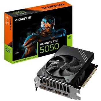 GIGABYTE GeForce RTX 5050 D6 8GB GDDR6 Graphics Card - PCI-E 5.0, 2572MHz Core Clock, Dual HDMI & DisplayPort Outputs, NVIDIA DLSS 4