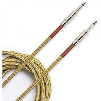 D'Addario Custom Series Braided Instrument Cable, Tweed, 15'