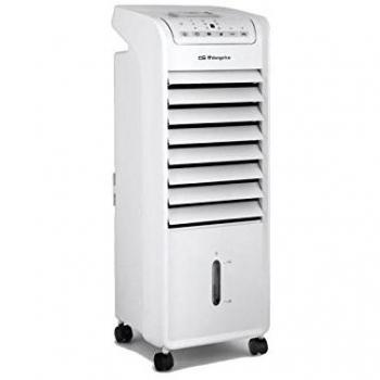 Orbegozo Air 46 Climatizador Evaporativo 3 En 1, 3 Velocidades, Temporizador, Acumuladores De Frío, Depósito De 6 L, Mando A Distancia, Silencioso, 55 W, Plastico/Metal