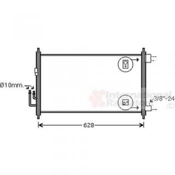 Condensador de Aire Acondicionado Van Wezel 33005372 con Deshidratador de Aluminio