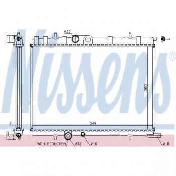 Radiador de refrigeración del motor NISSENS 63694A