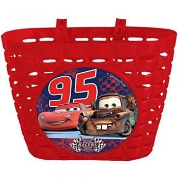 Disney 35562 - Cesto de Bicicleta Infantil, diseño de Cars, Color Rojo