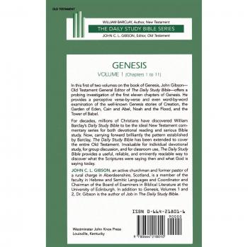 Genesis: Volume 1 (Daily Study Bible Series) by John C. L. Gibson