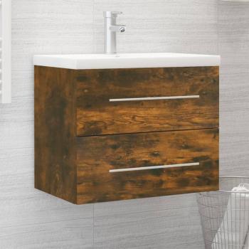 Mueble de baño con lavabo integrado Multicapa Madera Humo Roble