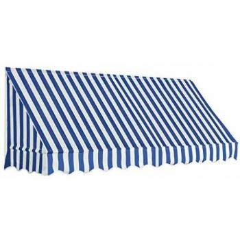 vidaXL Toldo para Bar 250x120cm Azul y Blanco Accesorios Casa Jardín Terraza