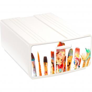 DEA HOME Z980RE08GC02 - Producto de almacenamiento de cocina, 40 x 29 x 15 cm, color blanco