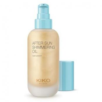KIKO Milano After Sun Shimmering Oil 100ml - Aceite hidratante e iluminador para cuerpo y cabello