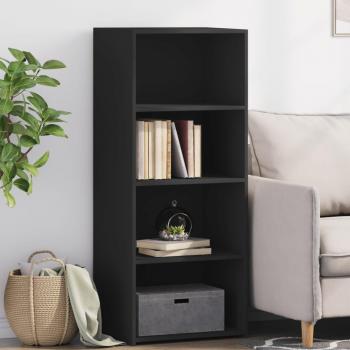 Armario alto de madera multicapa negro 50x41x124 cm