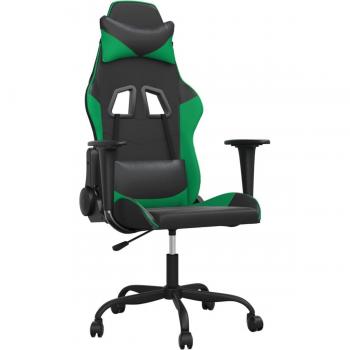 Silla Gaming Cuero Sintético Negro y Verde