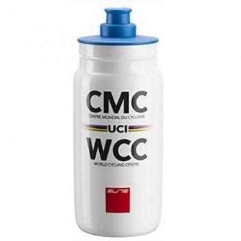 Bidón ELITE Fly Mundial WCC UCI Blanco, 550 ml